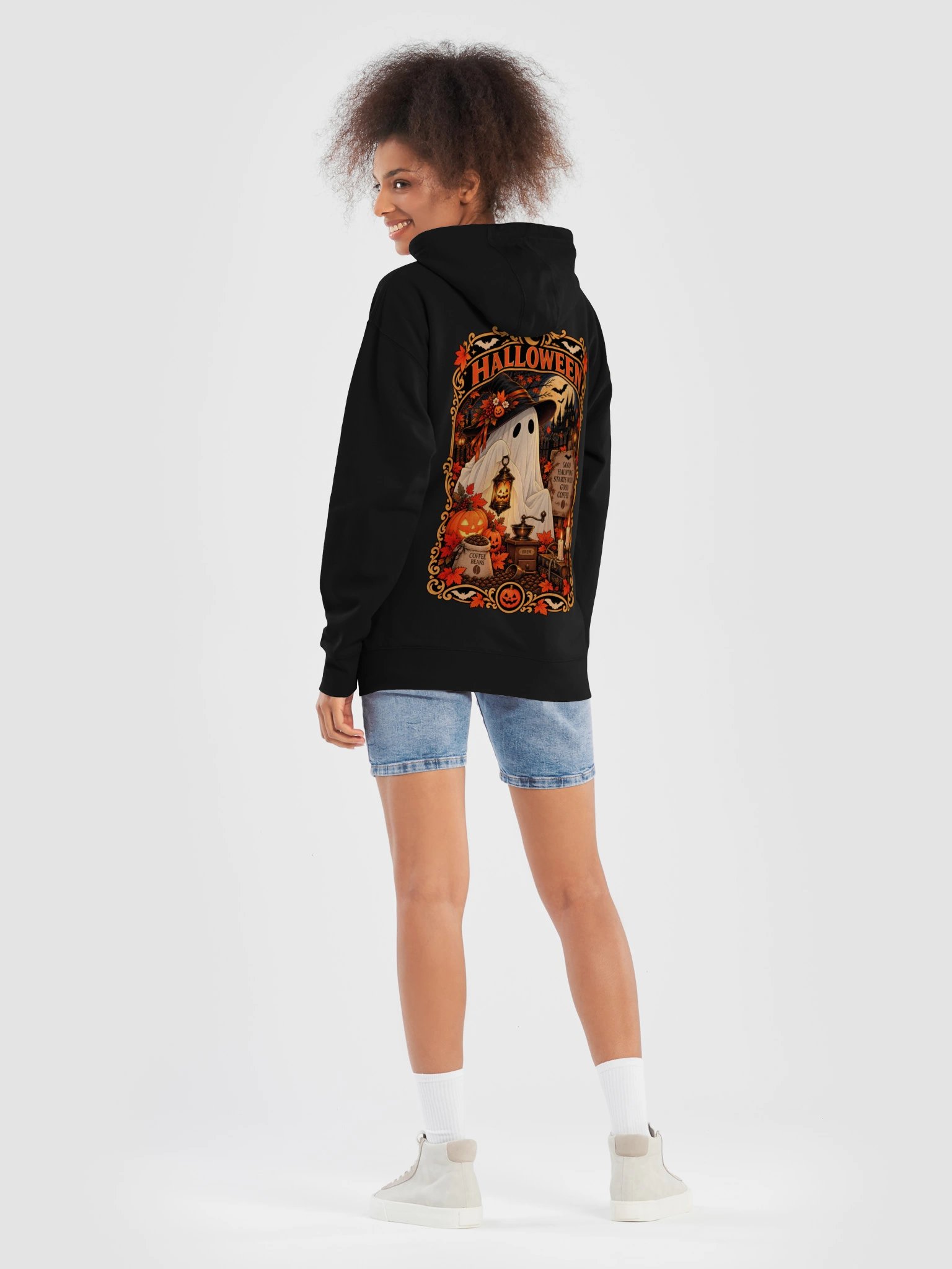 Ghost Witch & Coffee – Good Haunting | Women’s Hoodie product image (51)