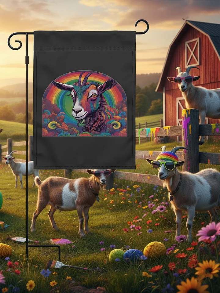 Psychedelic Goat Dream Farm Flag product image (1)