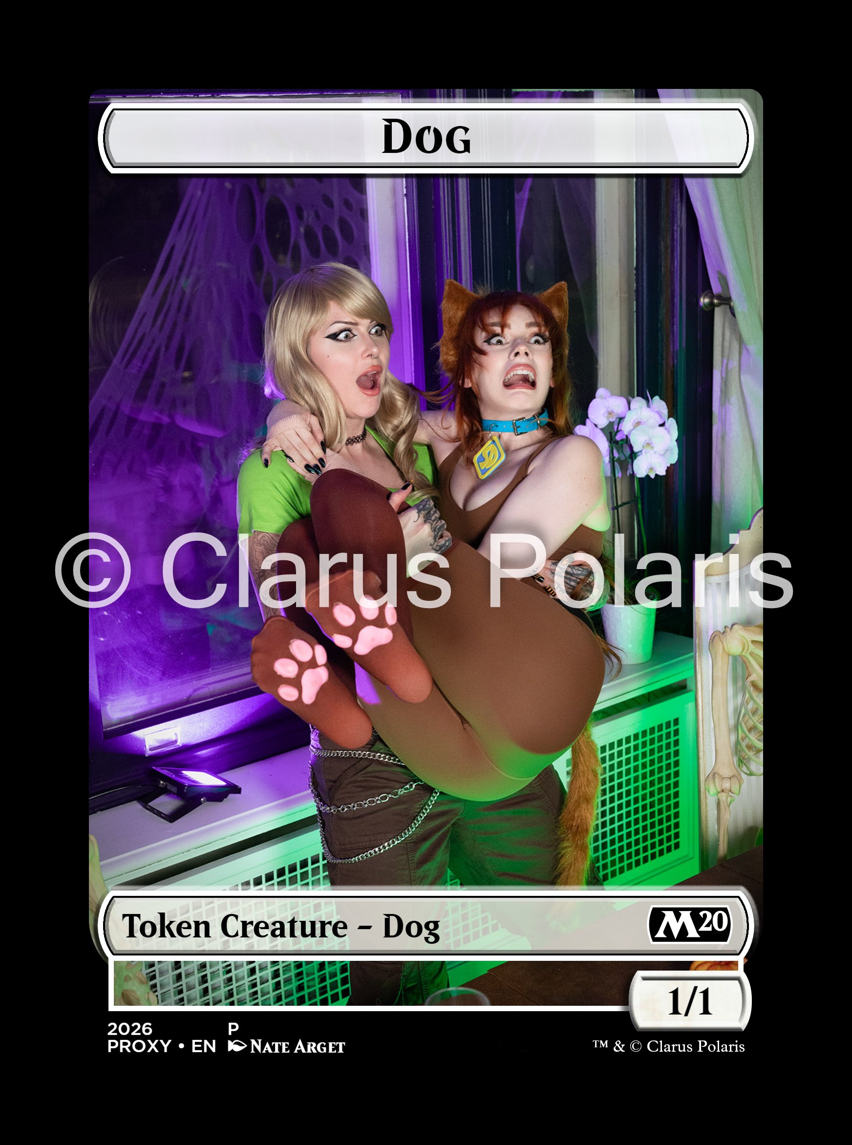 Magic Token Card ( Dog & Elf Warrior ) product image (1)