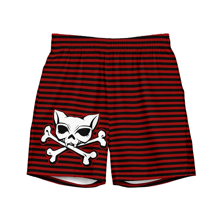 Red and Blaque Redlne Kat Skull Swim Shorts product image (1)