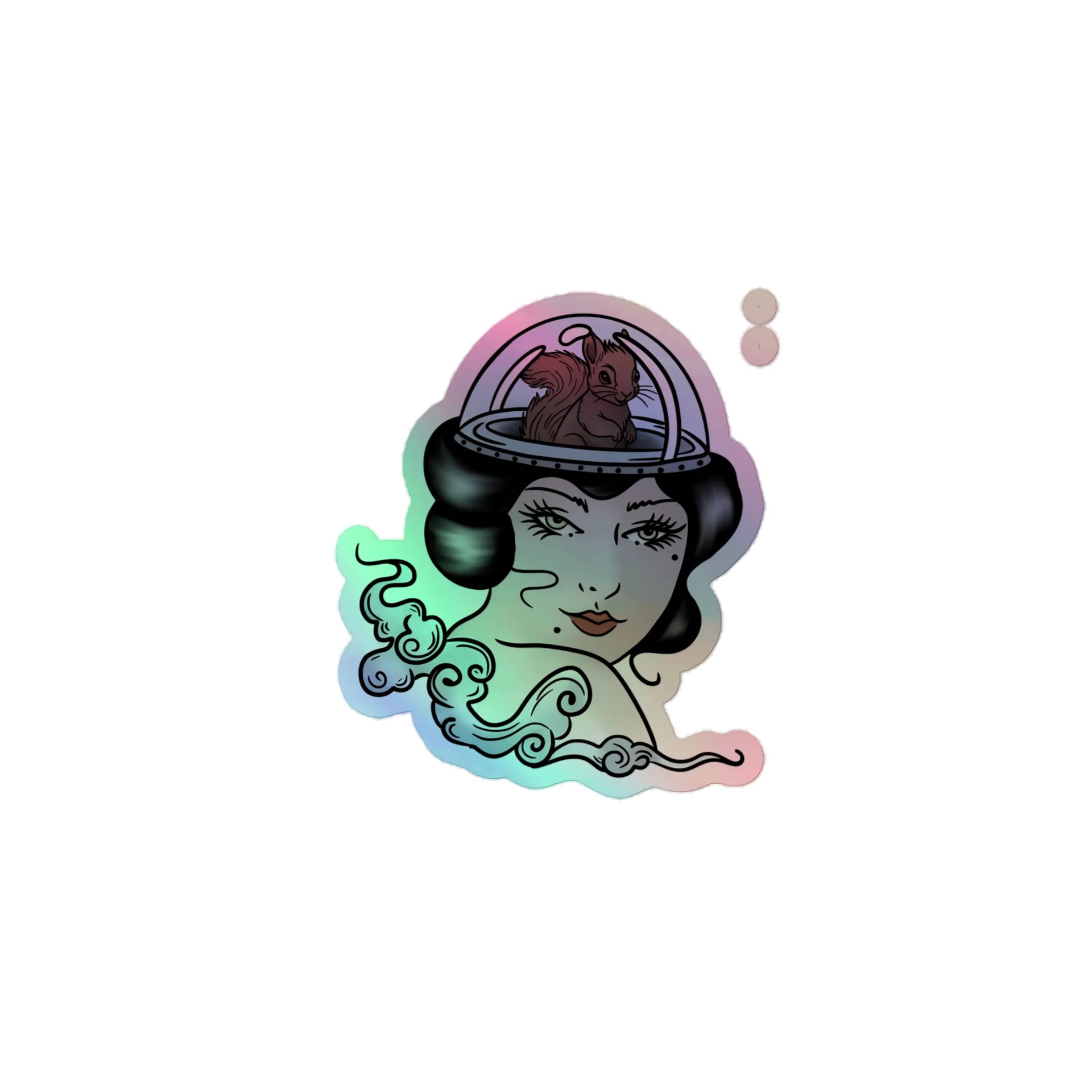 Surreal Squirrel Brain Holographic Sticker Sheet product image (2)