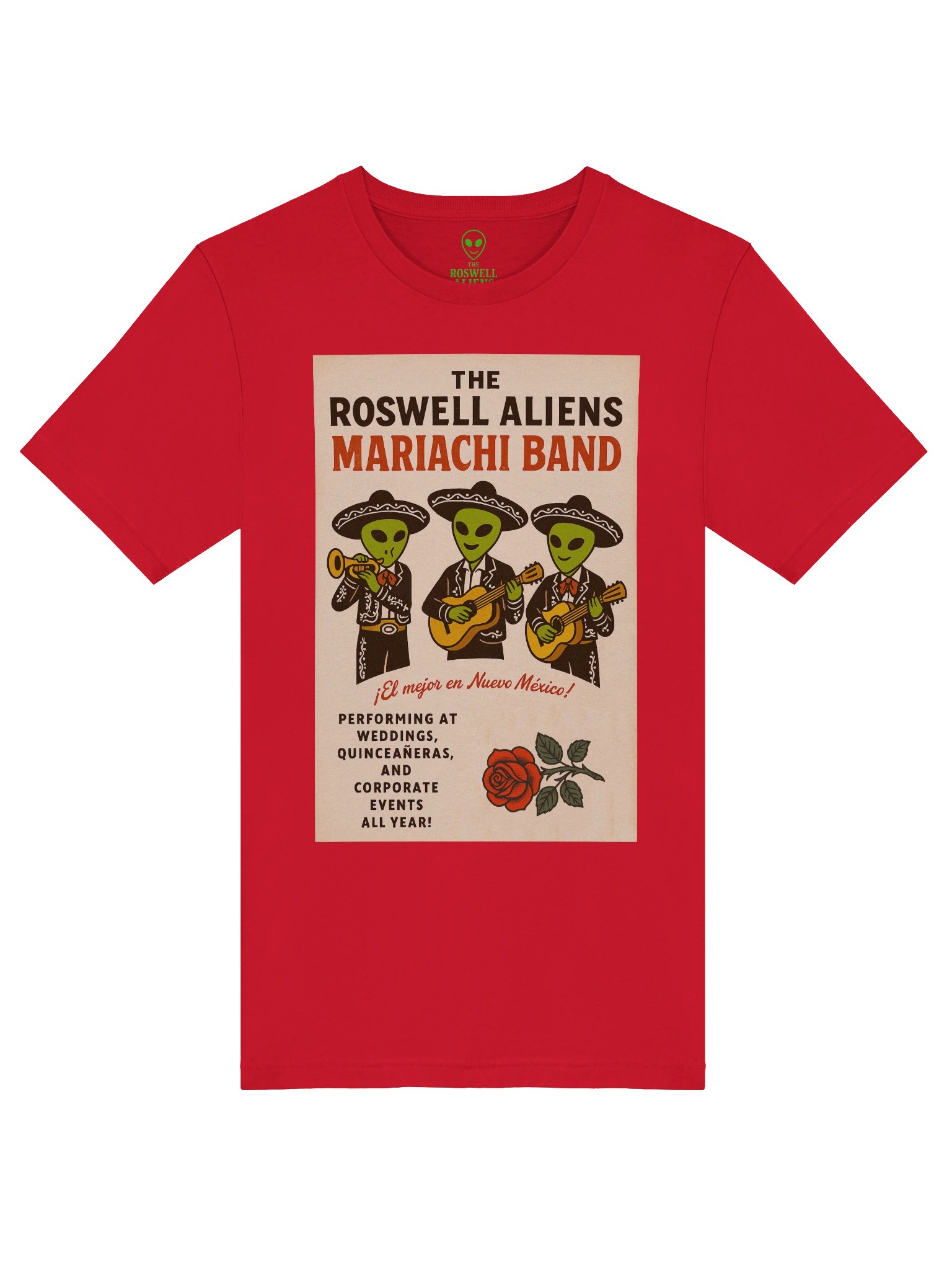 Mariachi Band Roswell Aliens 1950's Retro Concert Tee Fit Unisex T-Shirt product image (5)