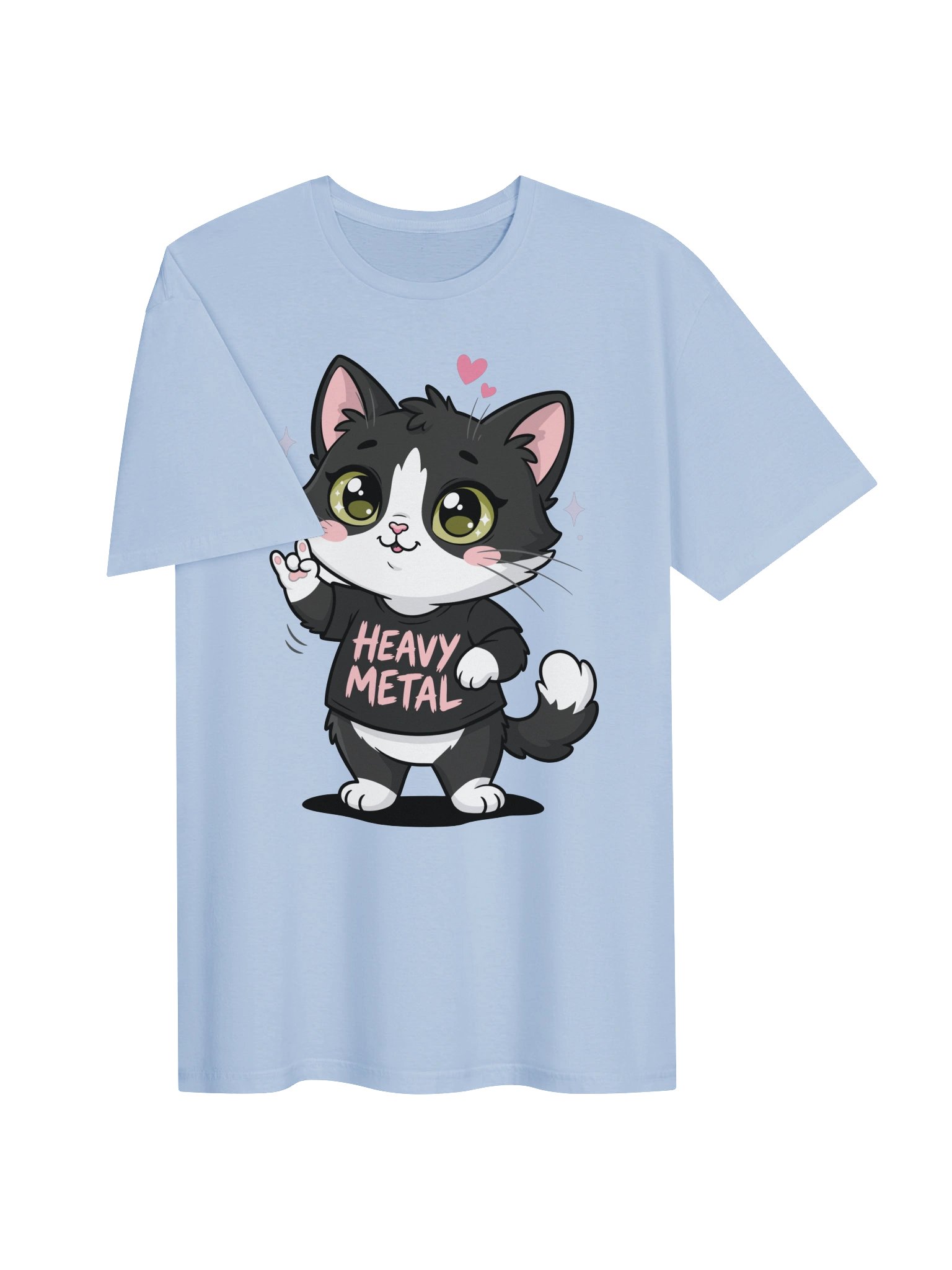 Heavy Metal Tuxedo Cat Tee product image (64)