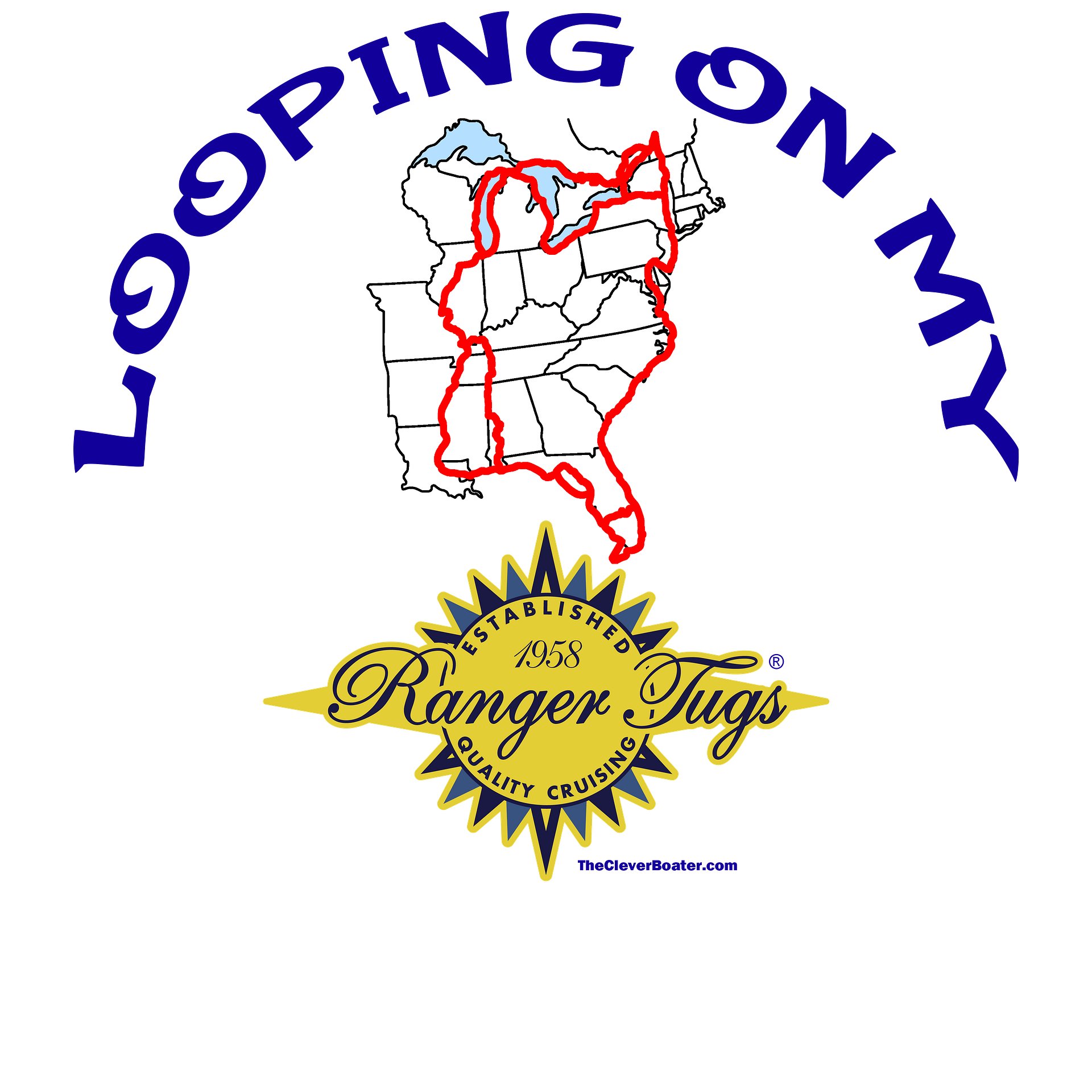 Looping On My Ranger Tug - T-Shirt - Light Shirt w/Blue Logo product image (5)