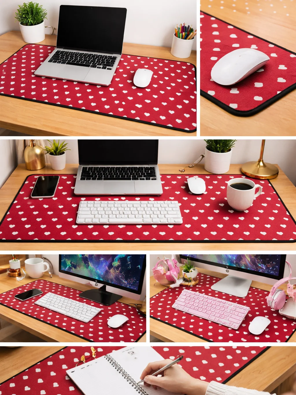 Little Love Dots Desk Mat-12'' x 22'' product image (5)