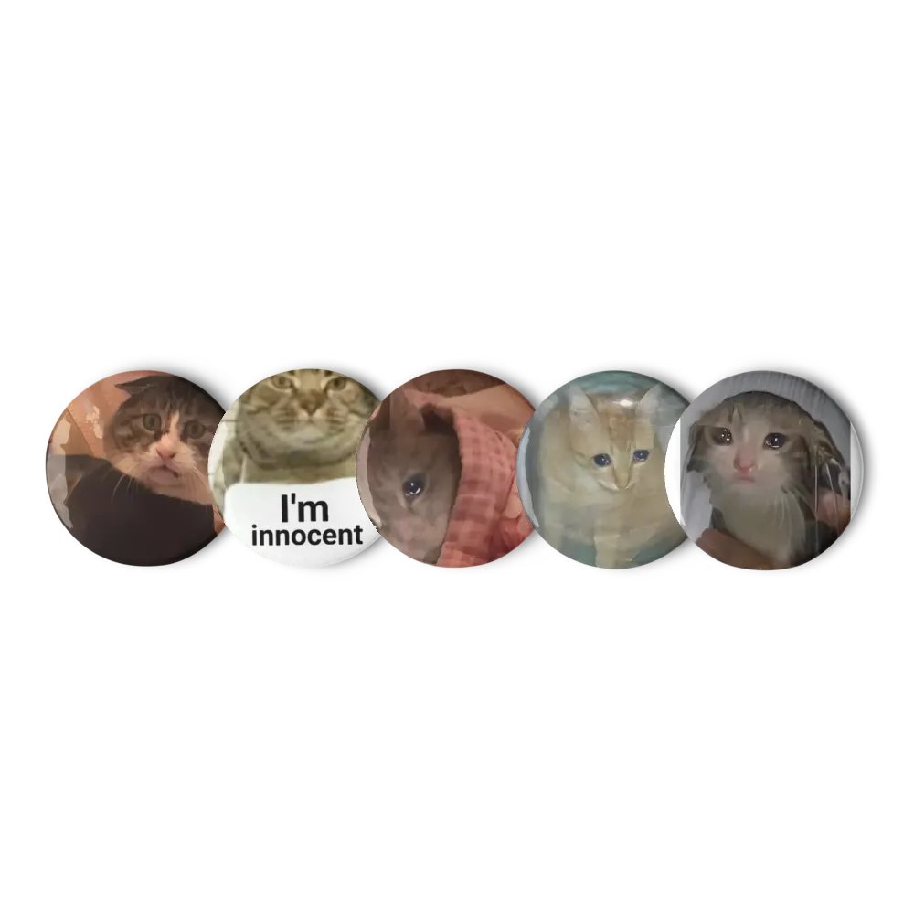 Set of Pin Buttons: Meme Cats 35 product image (11)
