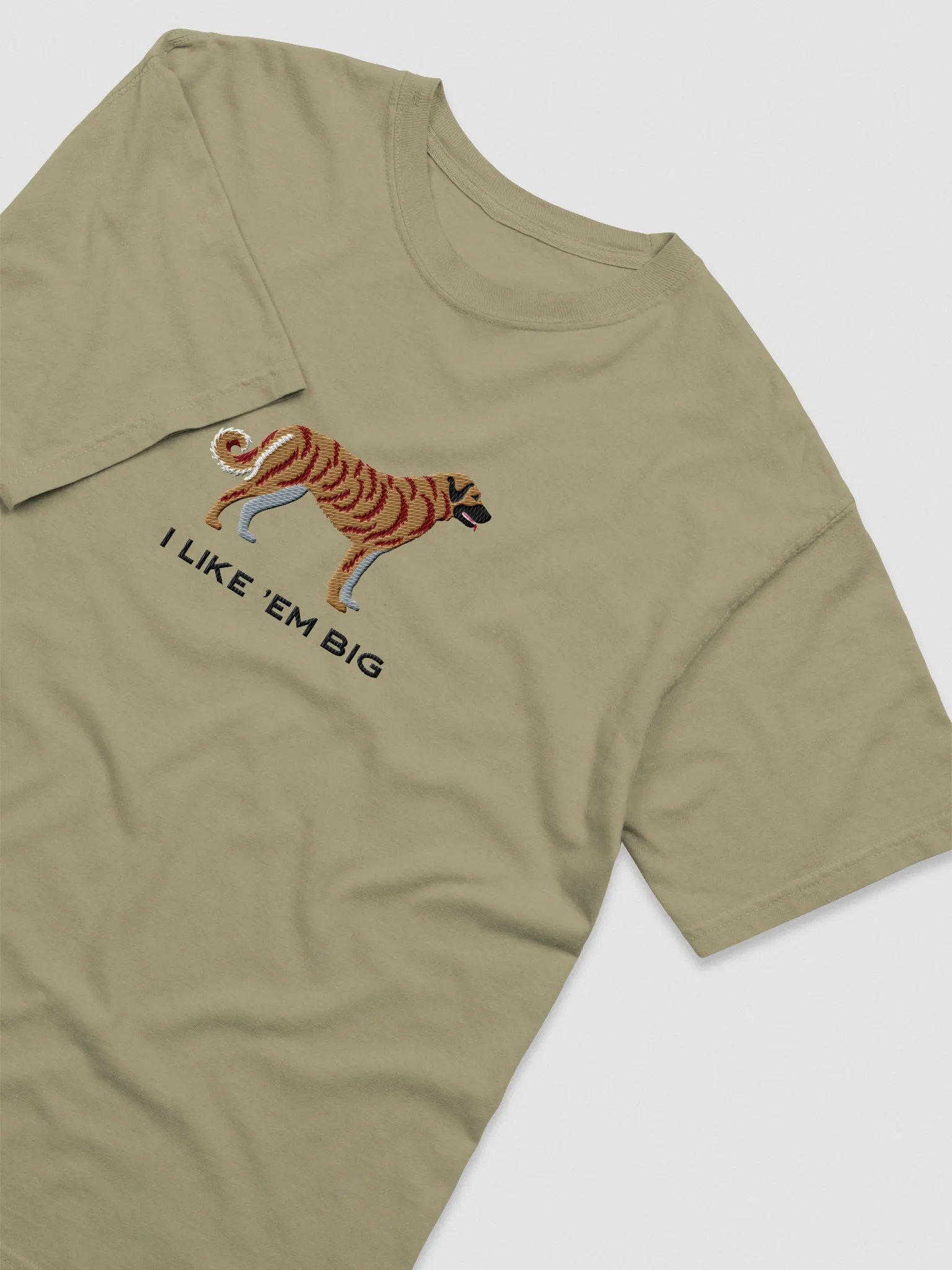 I Like 'Em Big T-Shirt(Embroidered) of an Anatolian Shepherd Dog(Brindle) product image (6)