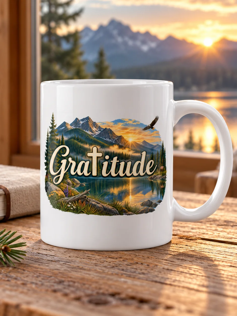 Christian Gratitude Mountain Mug product image (1)