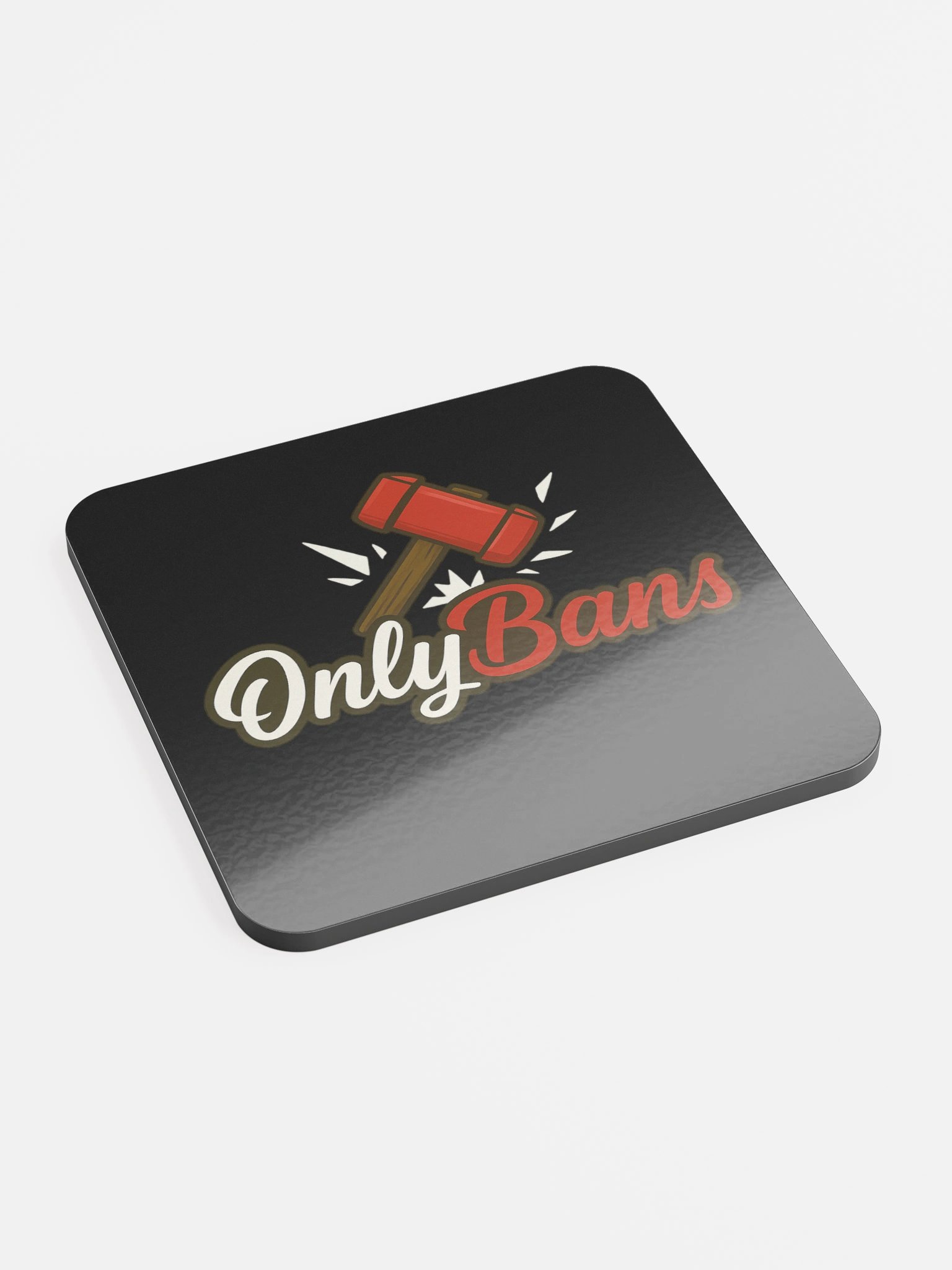 OnlyBans Glossed Cork Coaster product image (2)