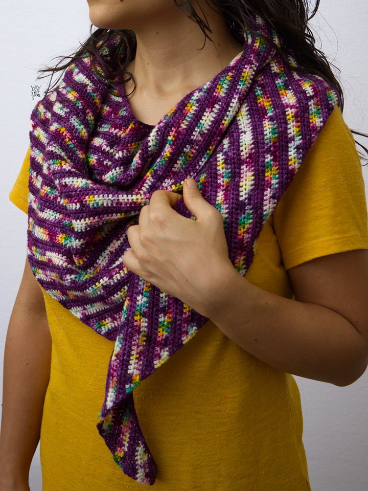 Double Gradient Boomerang Shawl Crochet Pattern product image (1)