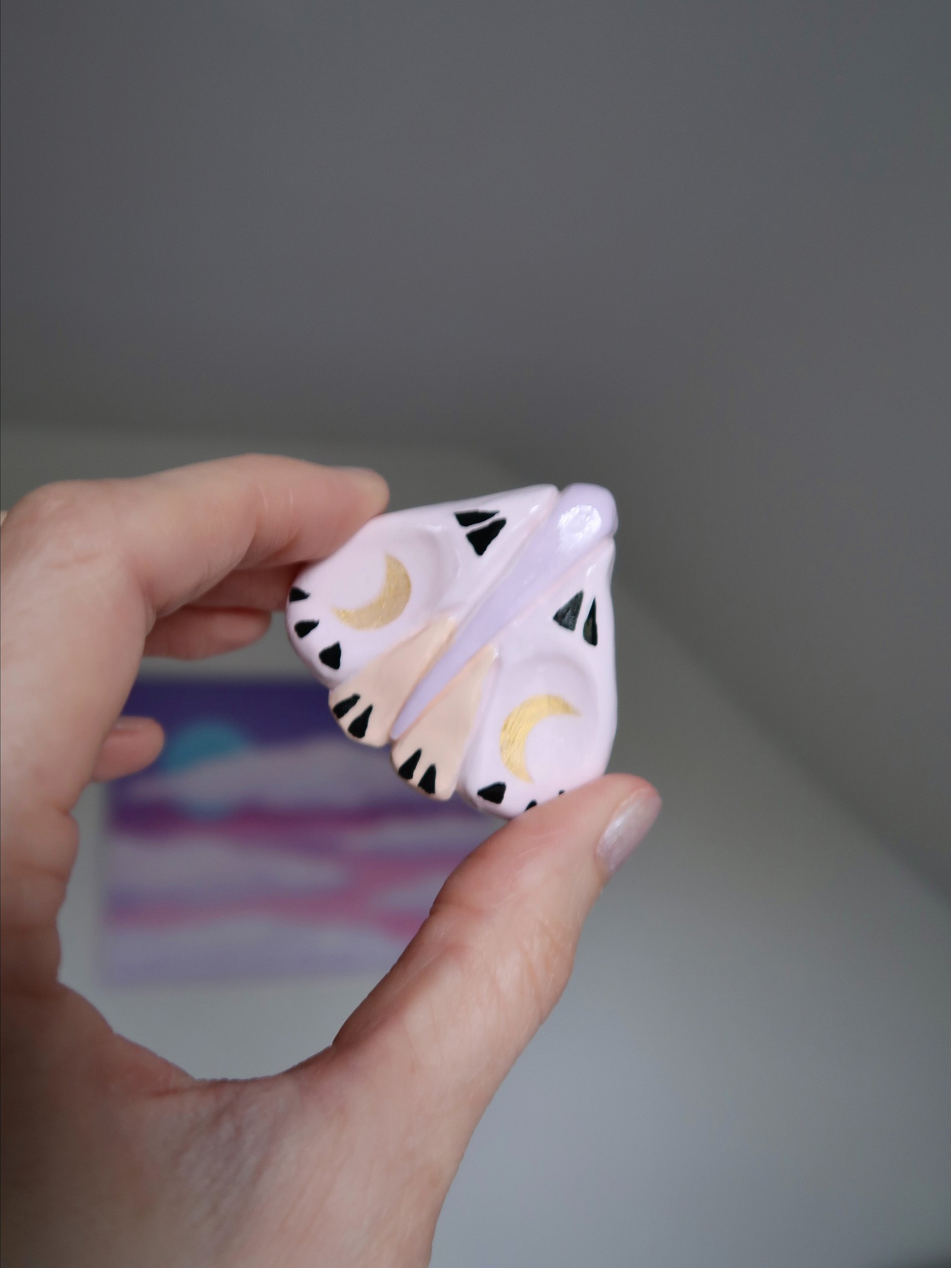 Pastel Moon Moth - Worry Stone product image (12)