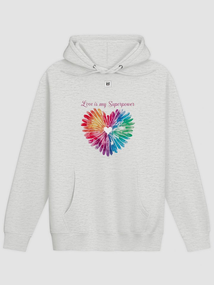 Love is My Superpower Heart Design Hoodie product image (3)
