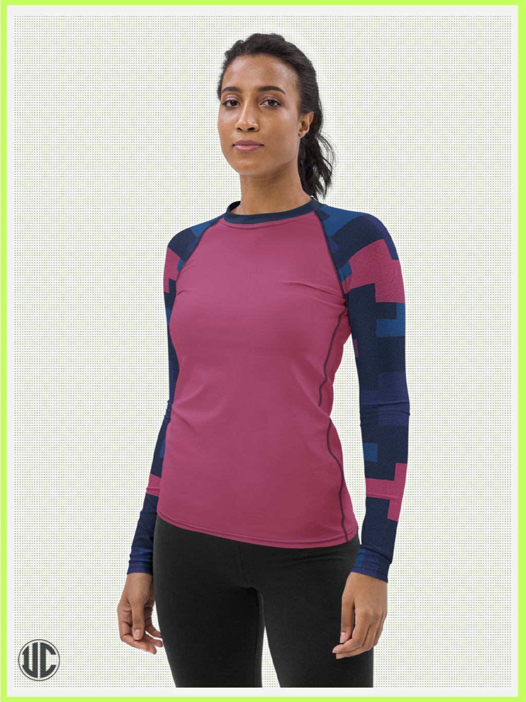 Jin’s Urban Digital Camo – Women’s Rash Guard product image (4)