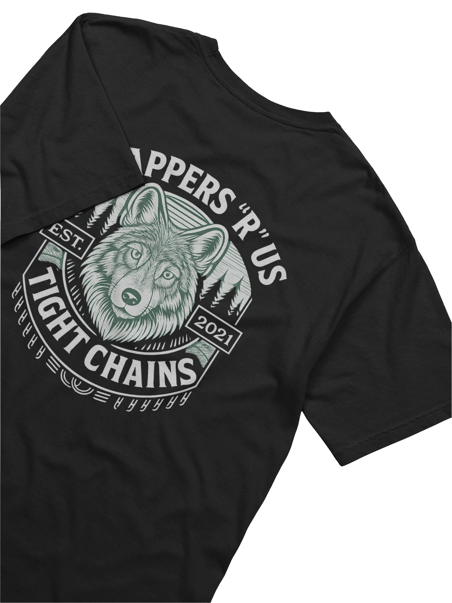Black Tee White Tight Chains Logo product image (33)