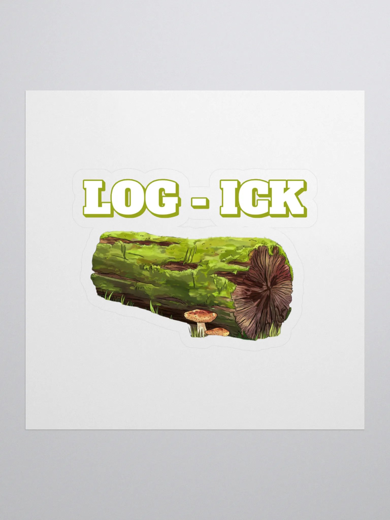 Log - Ick: Funny Play On Words Sticker product image (1)