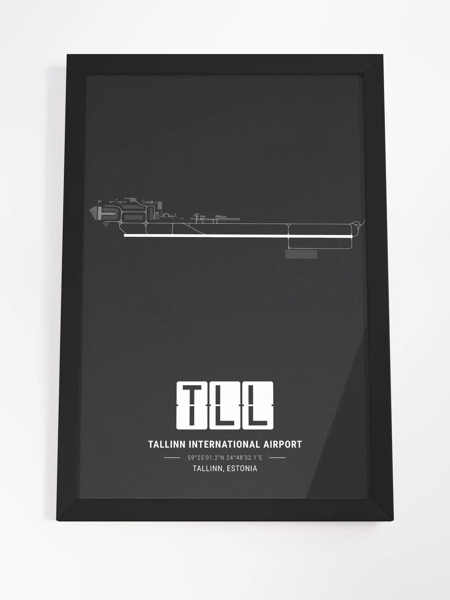 Framed Airport TLL Premium Map On Matt Paper product image (4)