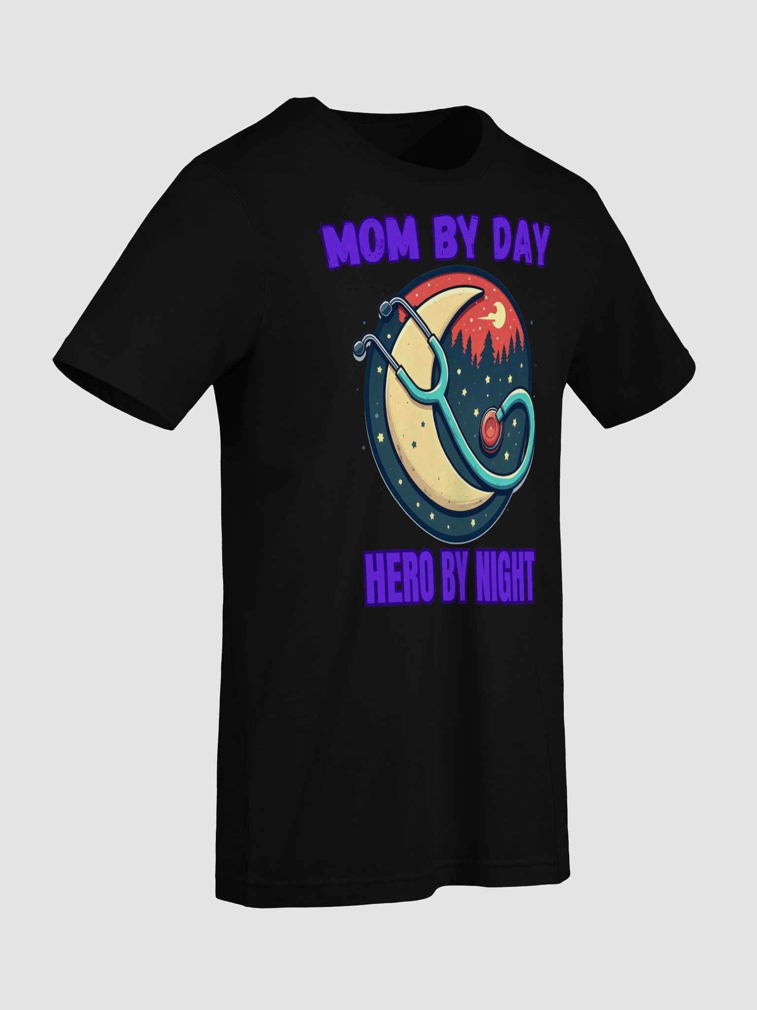 mom by day, Moonlit Hero Nurse T-Shirt product image (61)