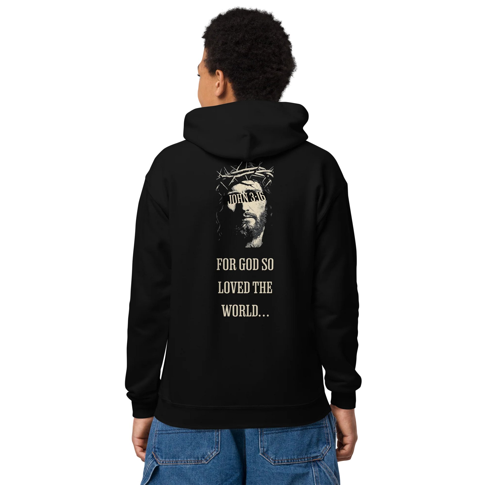YHWH Kids Hoodie - "John3:16" product image (1)