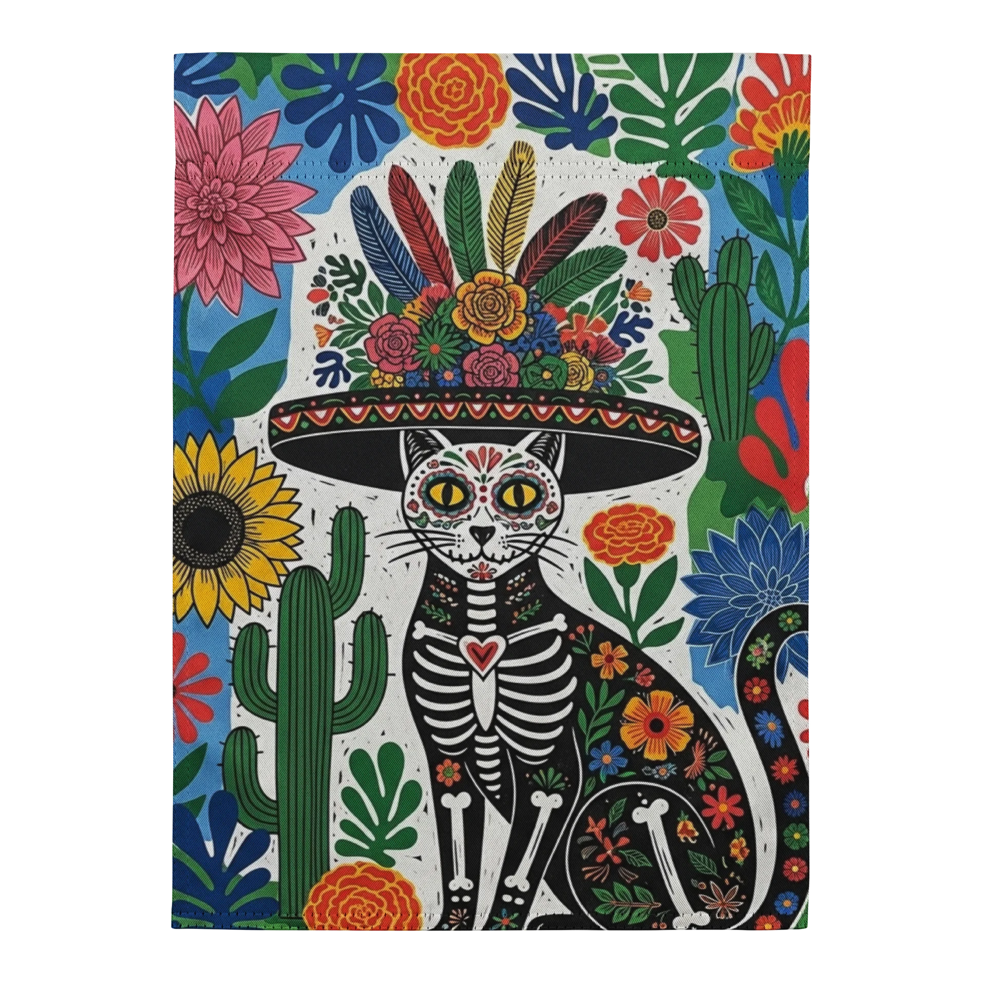 Fiesta Cat Garden Flag product image (1)