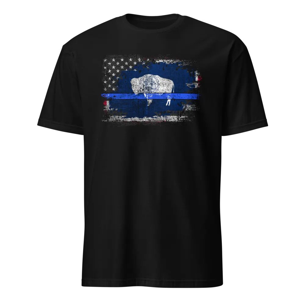 Wyoming Thin Blue Line Flag product image (1)