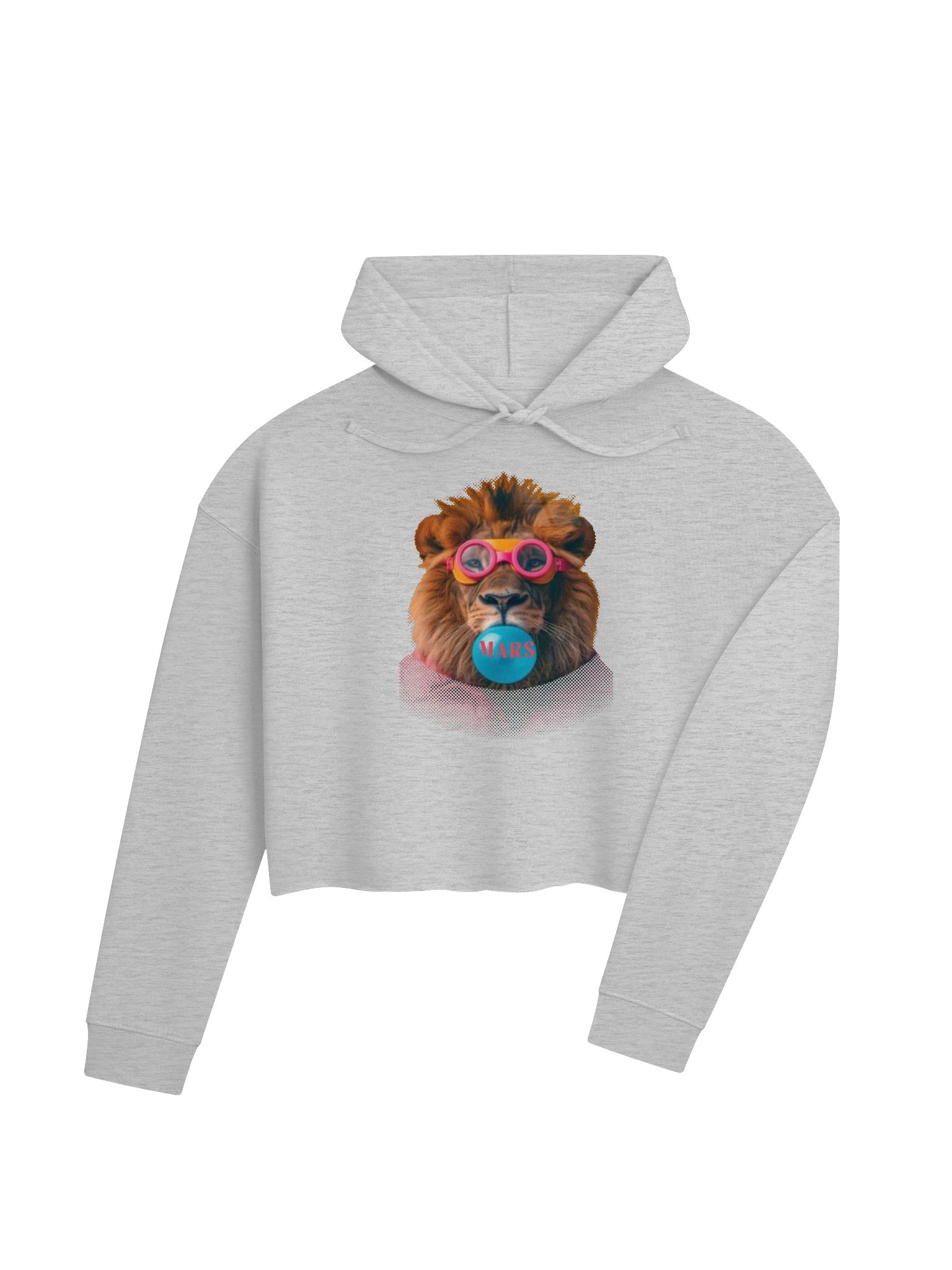 MARS Lion Bubblegum Cropped Ladies Hoodie product image (4)