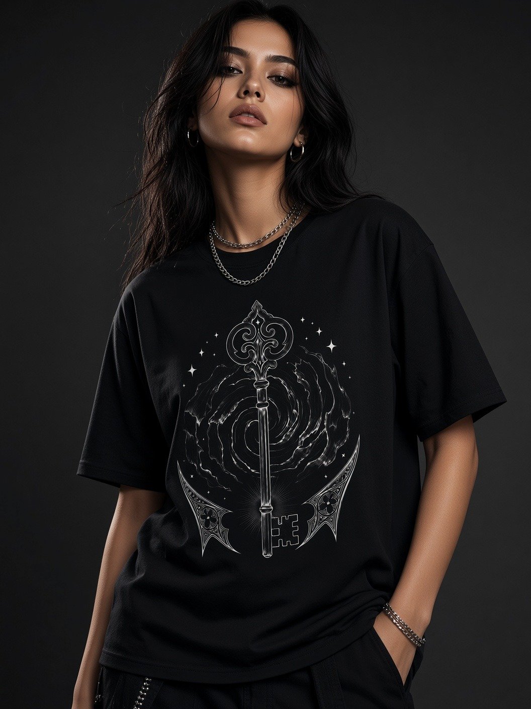 The Cosmic Gateway // Arcane Key Heavyweight Tee product image (1)
