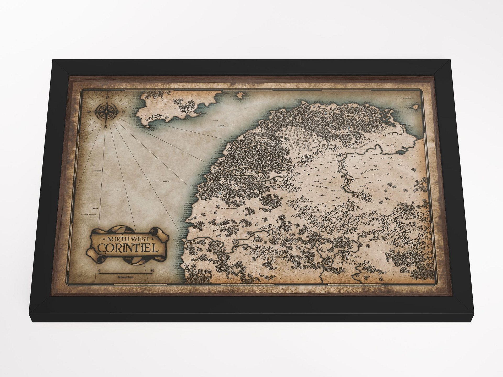 Map - North West Corintiel - Framed product image (3)