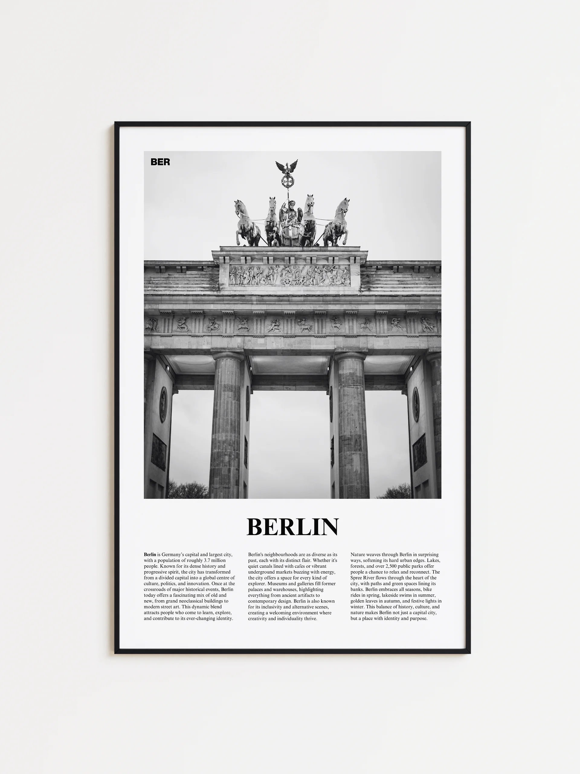 Berlin 04 Newspaper Poster | Framed product image (1)