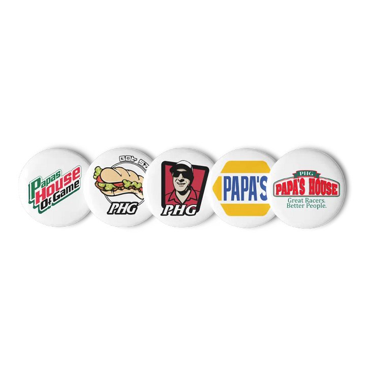Papas House Of Game Emblem Pin Buttons product image (2)
