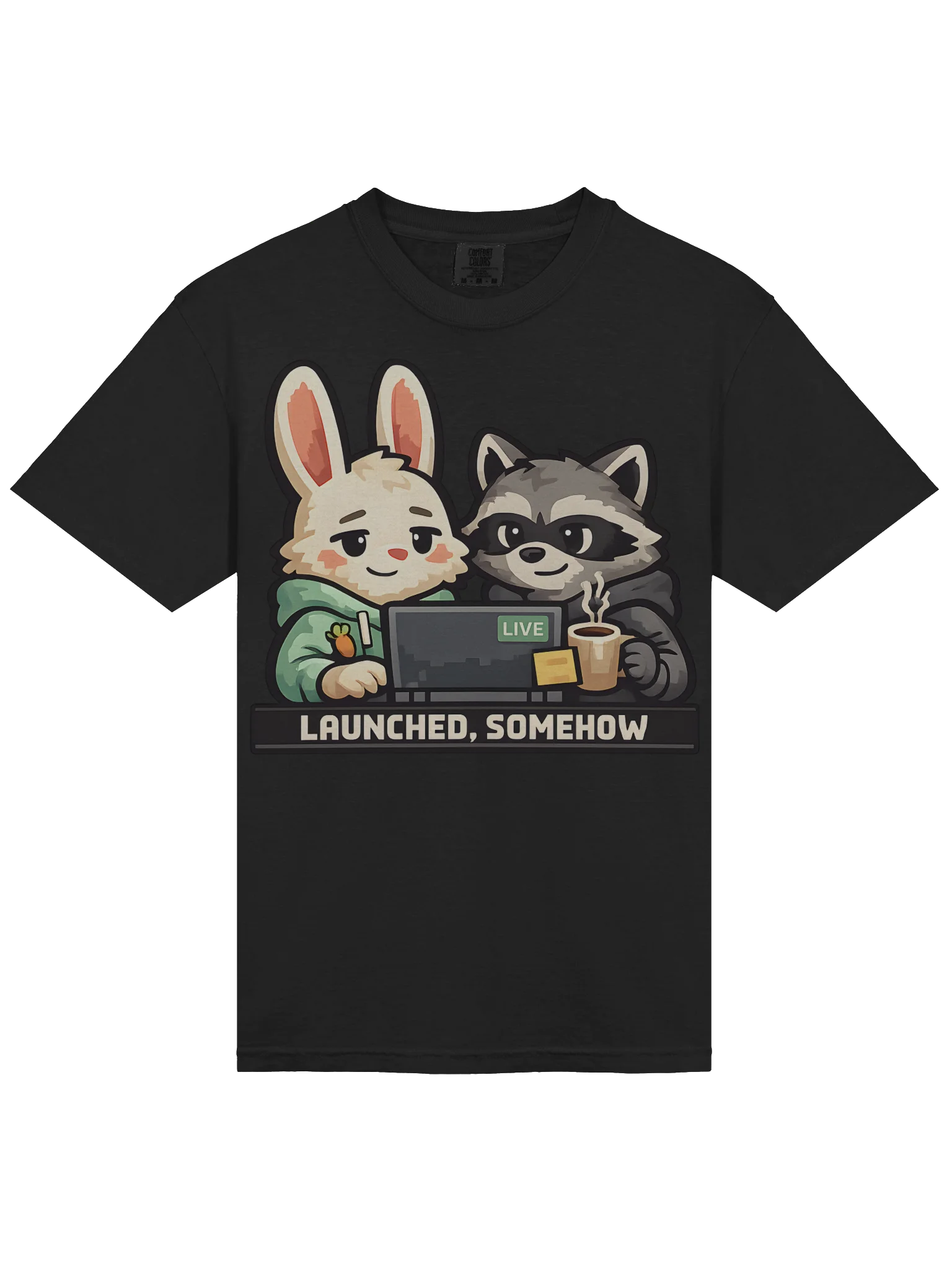 Launched, Somehow Rabbit & Raccoon T-Shirt product image (3)