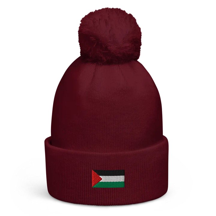 Beechfield Pom-Pom Beanie | Palestina flag product image (1)