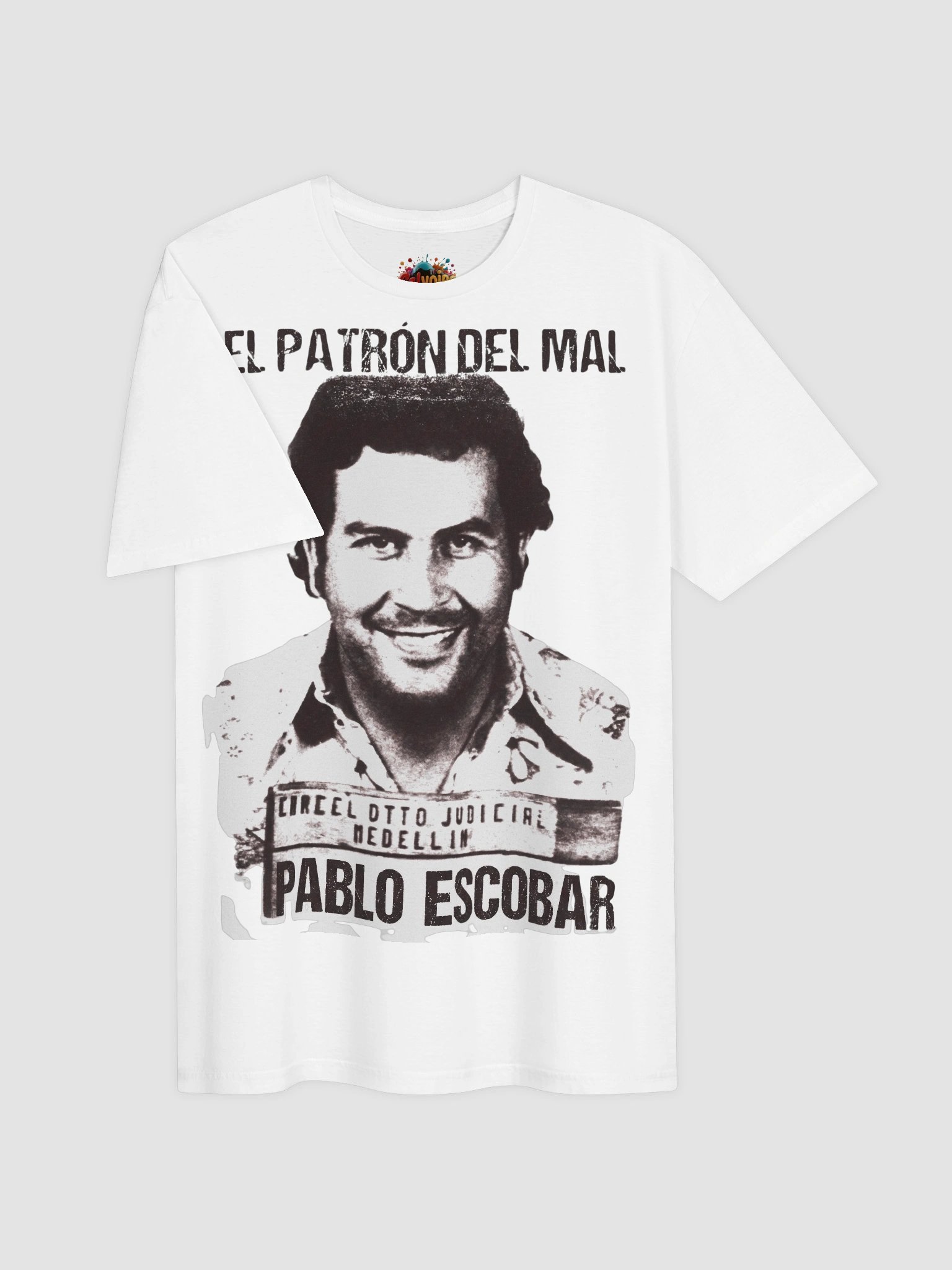 Pablo Escobar El Patron del Mal T-Shirt | Vintage Mugshot Portrait | 80s Narco Cartel Era product image (2)