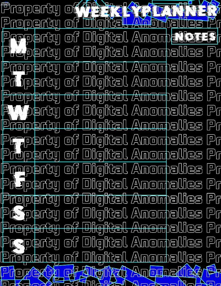 Digital Anomalies Weekly Planner for PDF Apps (GoodNotes, Xodo, Adobe Acrobat, etc.) product image (1)