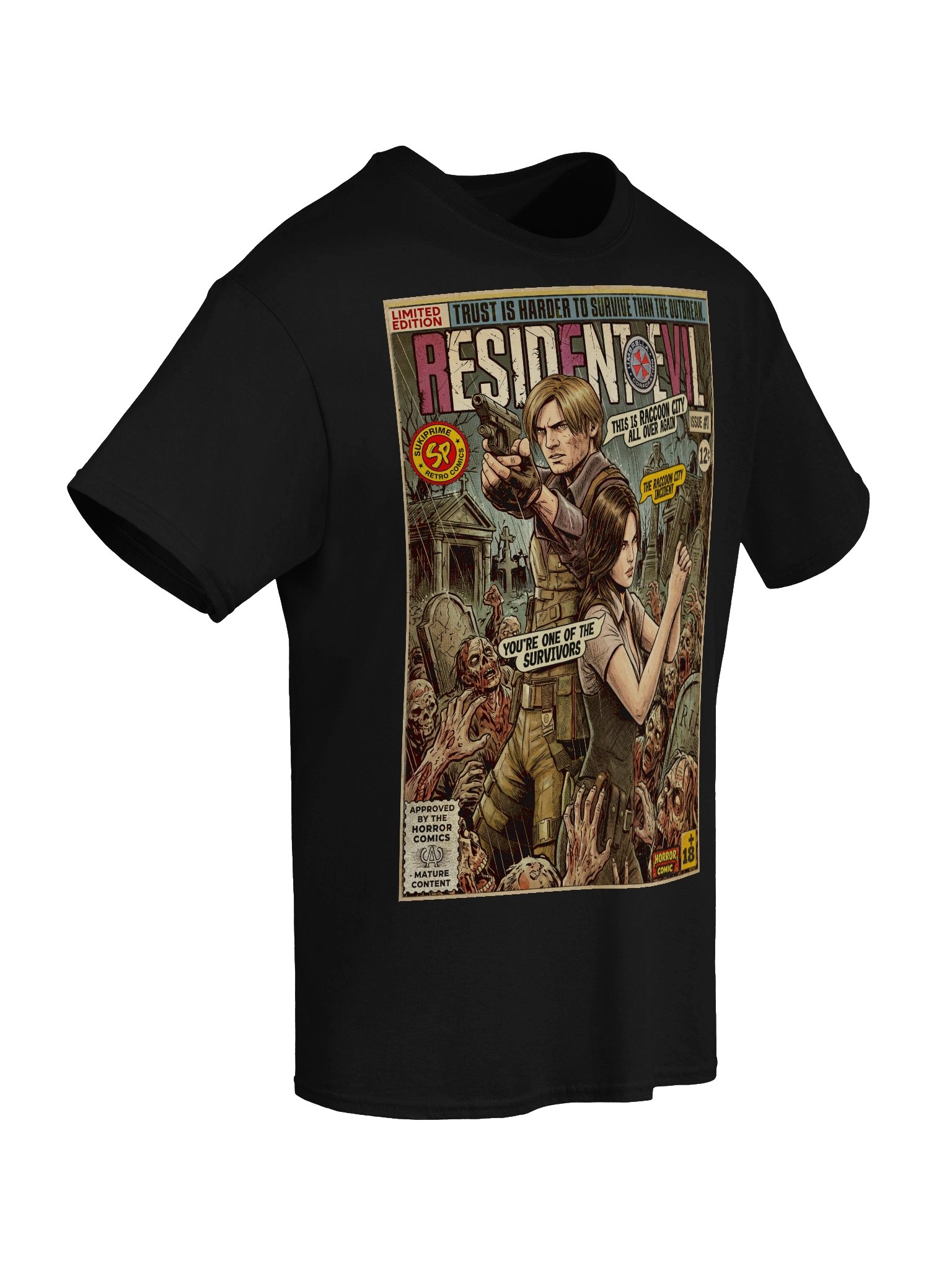 Resident Evil 6 Leon & Helena Comic Art T-Shirt product image (6)