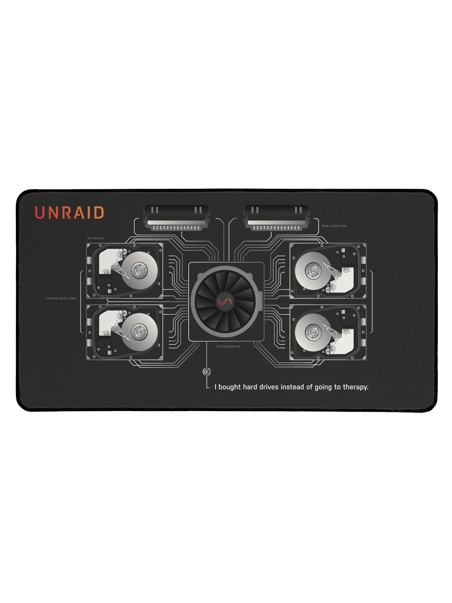 Unraid Command Center Desk Mat (Therapy Edition) product image (1)