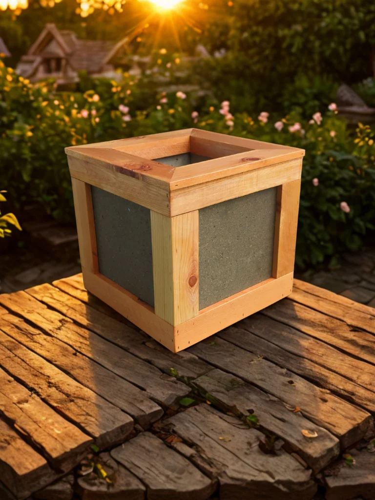 Modern Paver & Cedar Outdoor Planter: DIY Build Plans & Construction Guide product image (2)