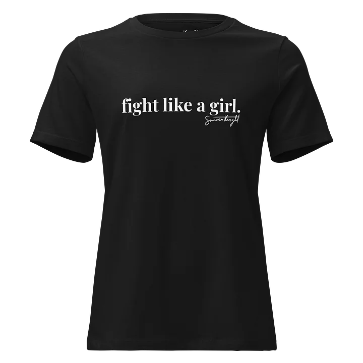 Fight like a girl relaxed fit tee - dark product image (1)