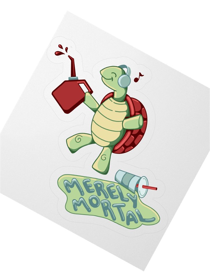 Exclusive: Merely Mortal Dancing Gas Station Turtle Stickers Stickers product image (2)