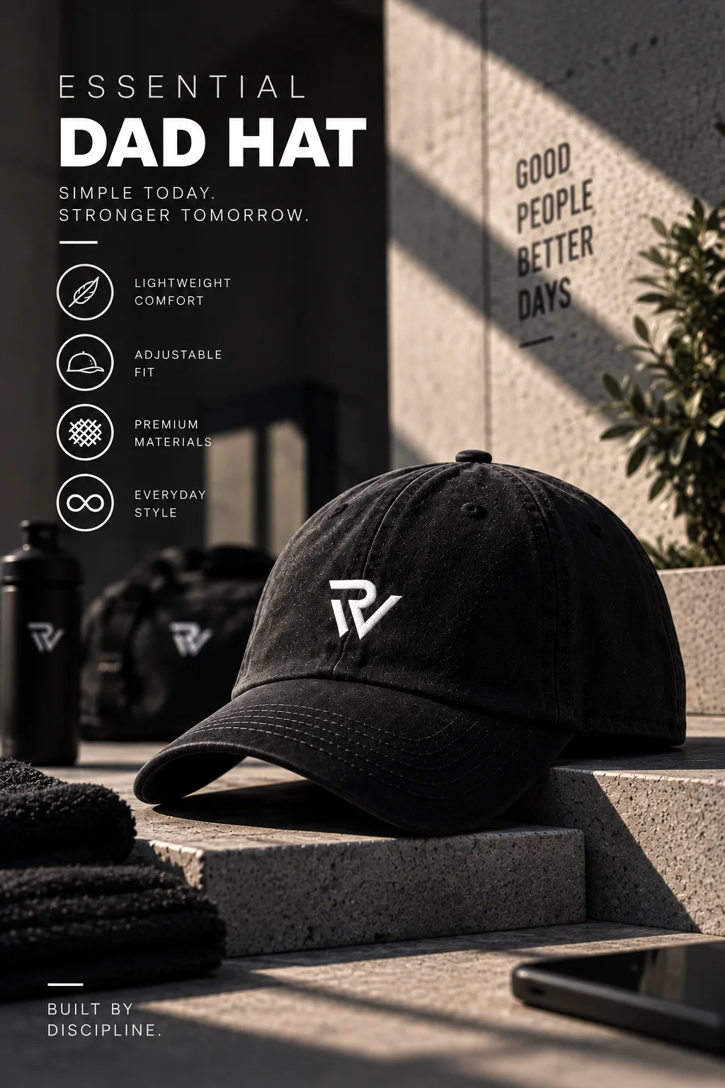 RAVTYN Essential Dad Hat — Black product image (1)