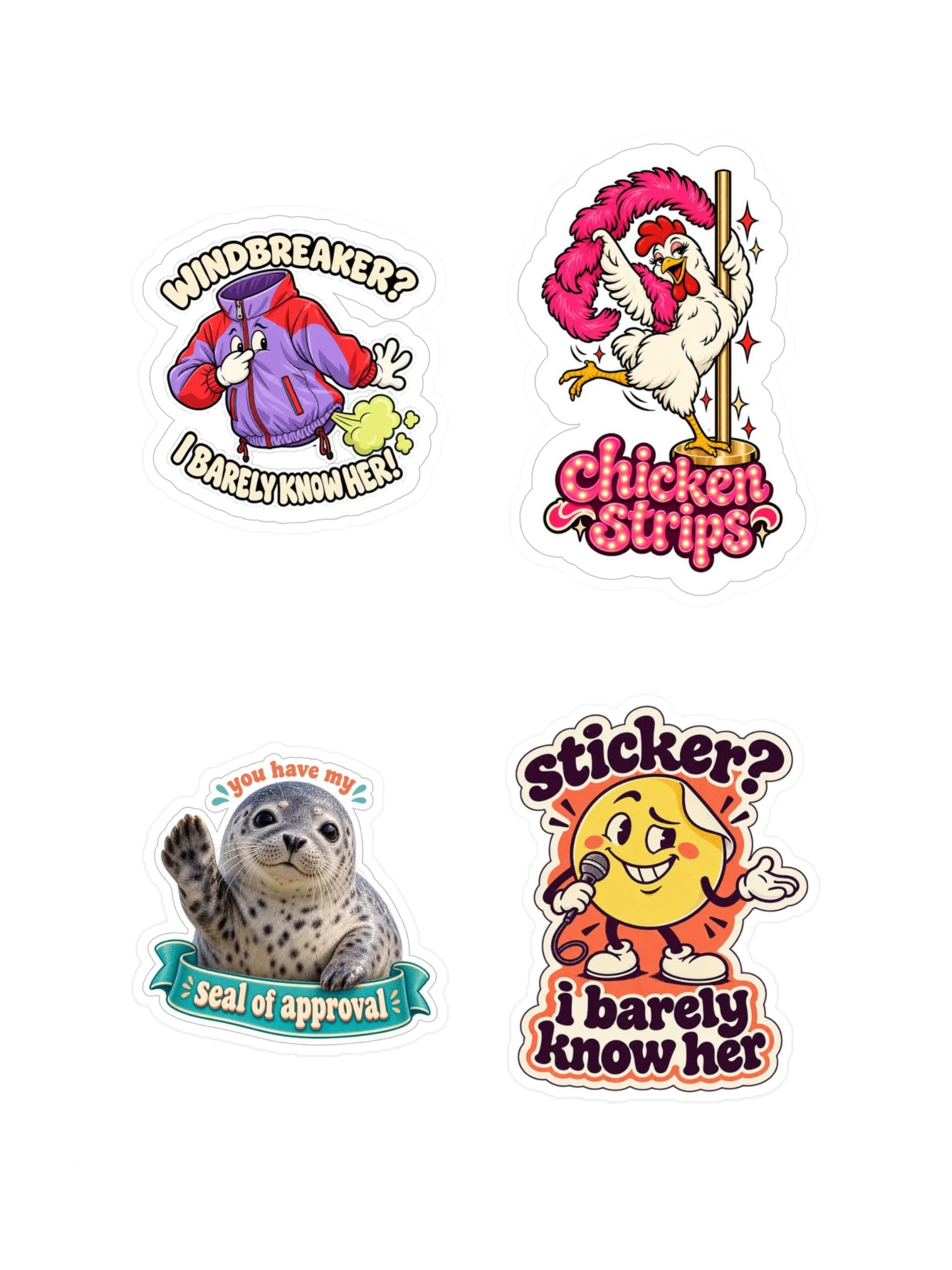 Bad Jokes — Four-Sticker Kiss-Cut Sampler product image (3)