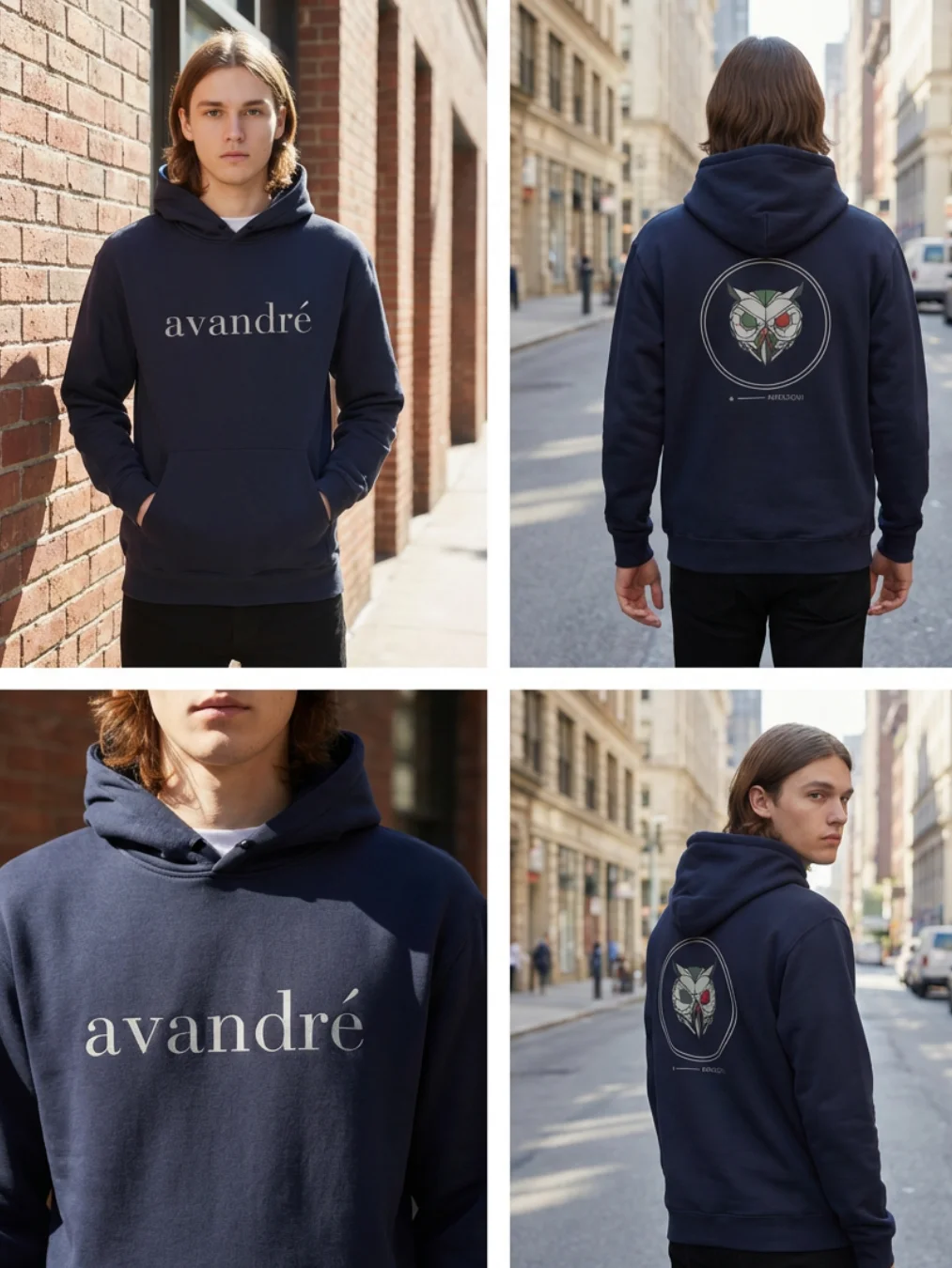 Geometric Owl French Terry Hoodie product image (10)
