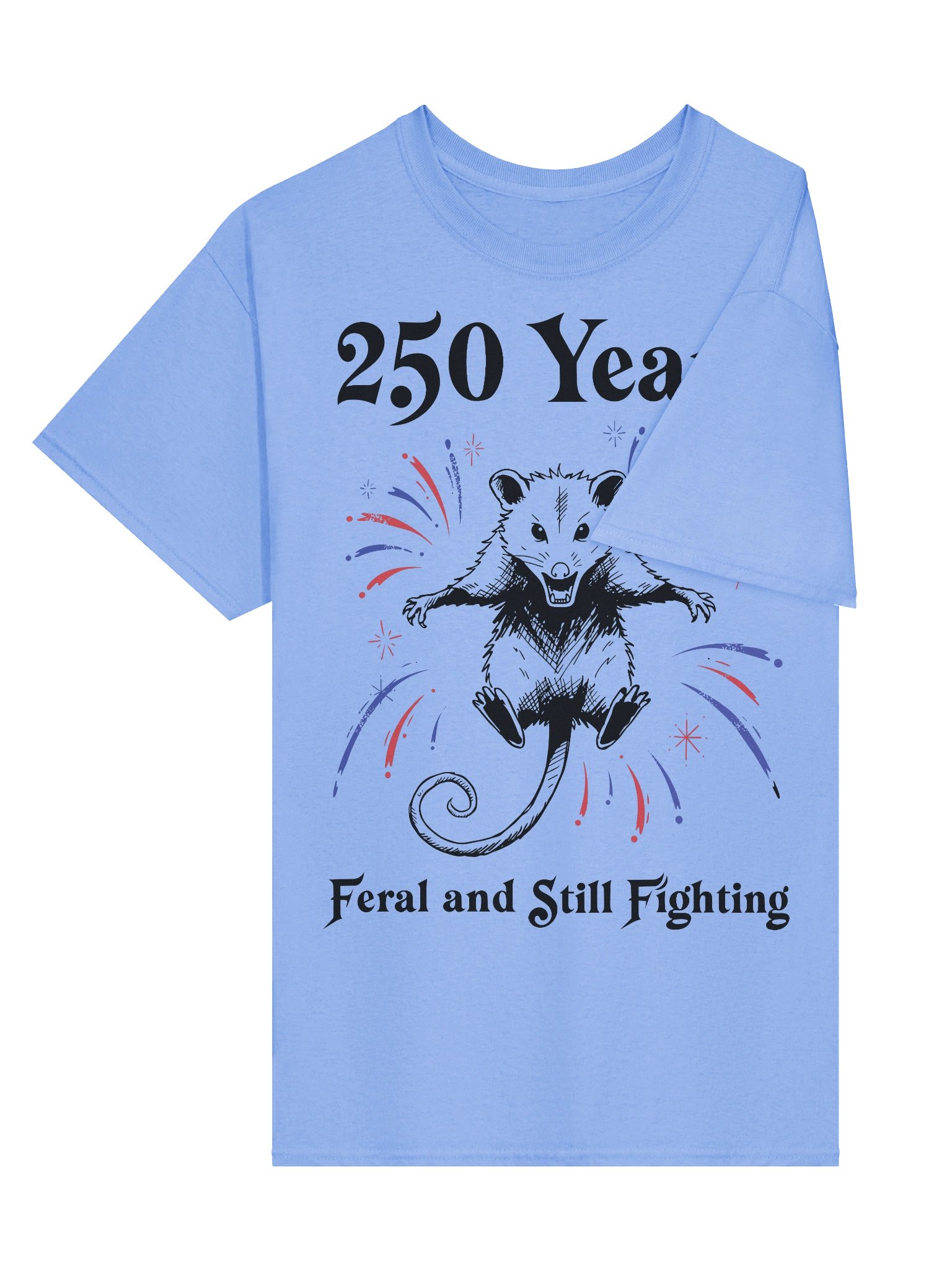Feral Opossum Funny America 250th Bday Shirt product image (23)