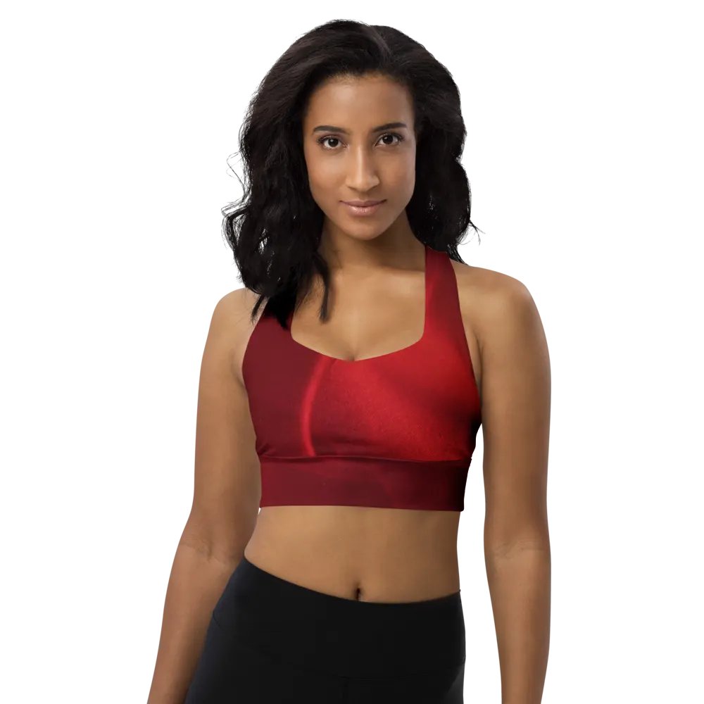Radiant Red Longline Sports Bra product image (1)