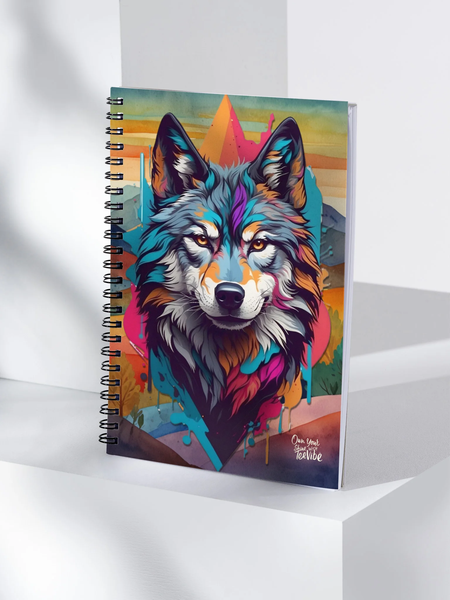 Vibrant Wolf Spirit Spiral Notebook product image (4)