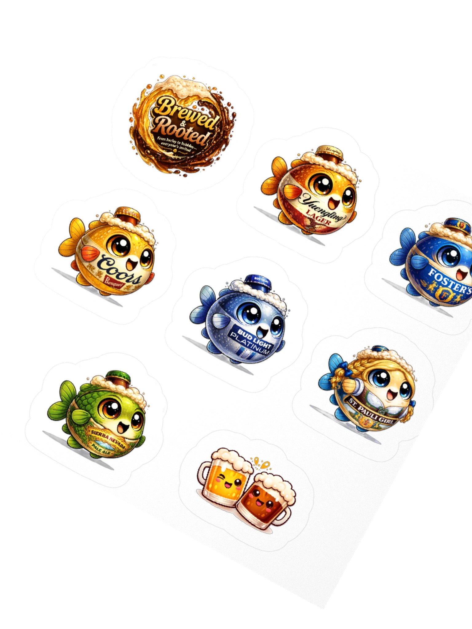 Brewed & Rooted Sticker Pack product image (6)