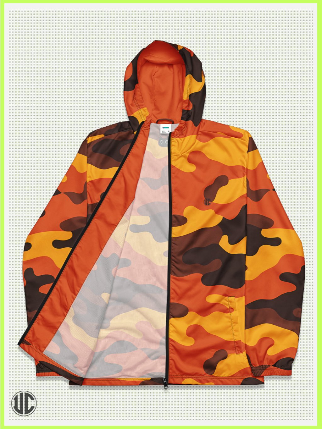 Savage Sunset Orange Camo – Windbreaker product image (1)