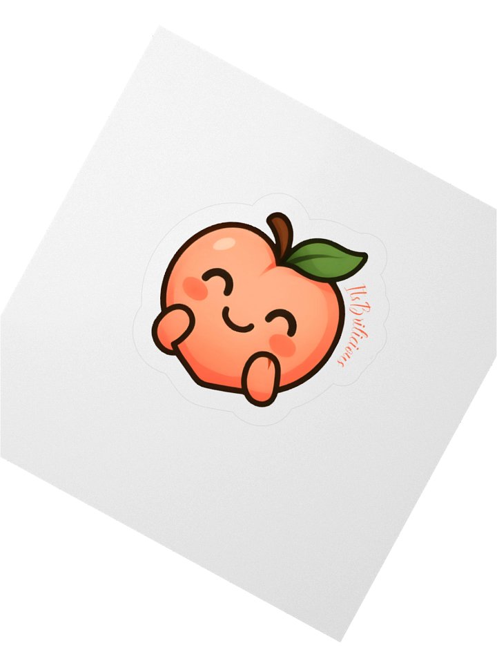Happy Peach kiss Cut Stickers product image (2)