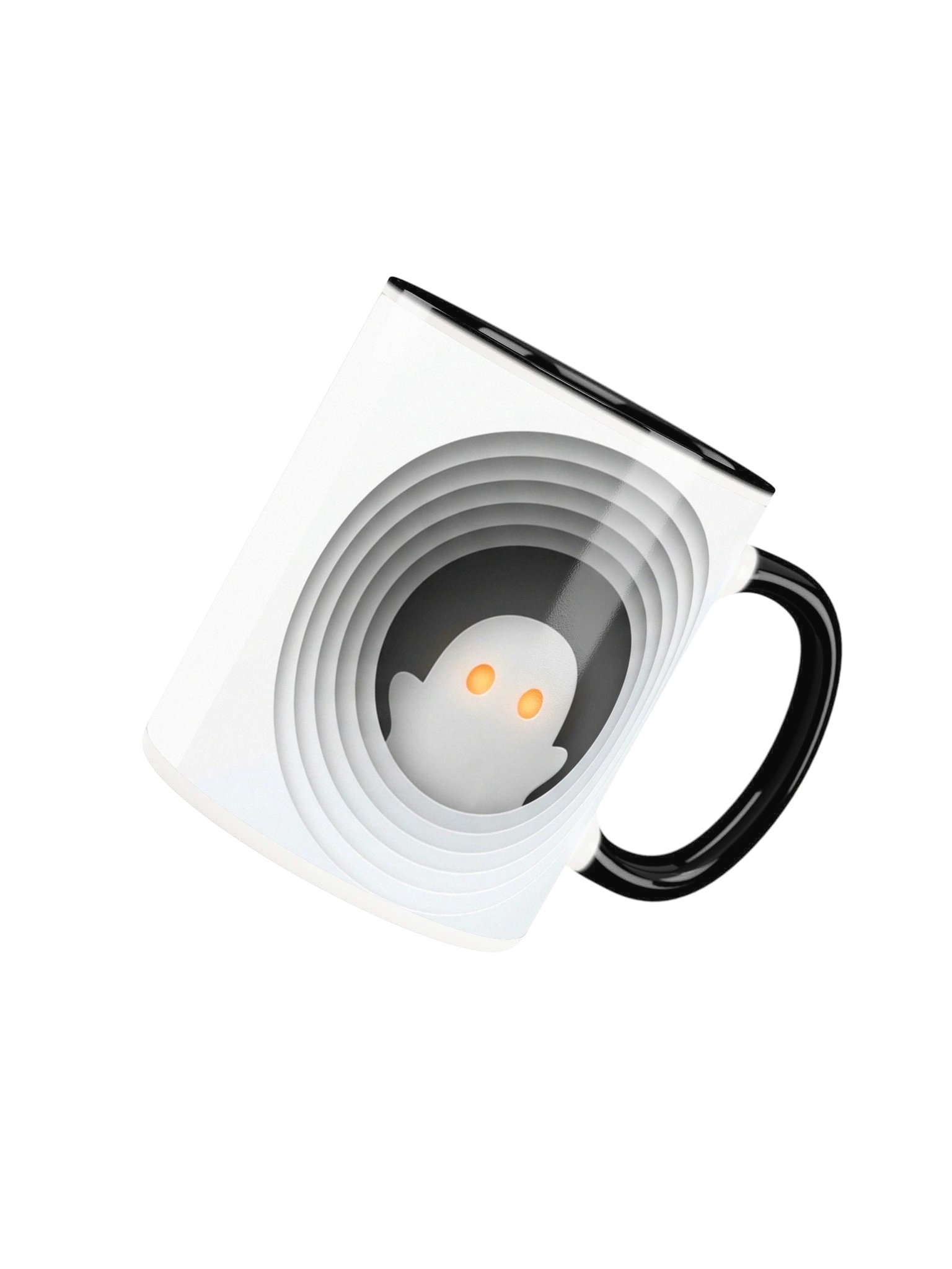 Peek-a-Boo Ghost 3D Paper-Cut Mug | Minimalist Halloween Coffee Cup product image (7)