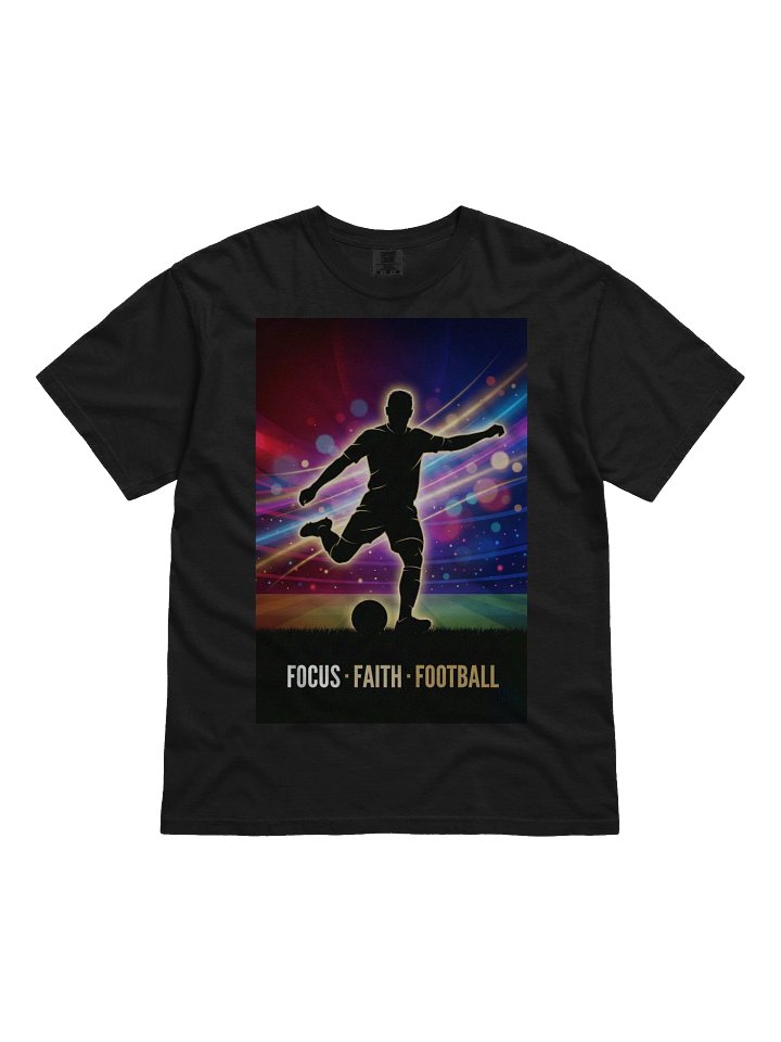 Focus · Faith · Football Silhouette T-Shirt product image (2)