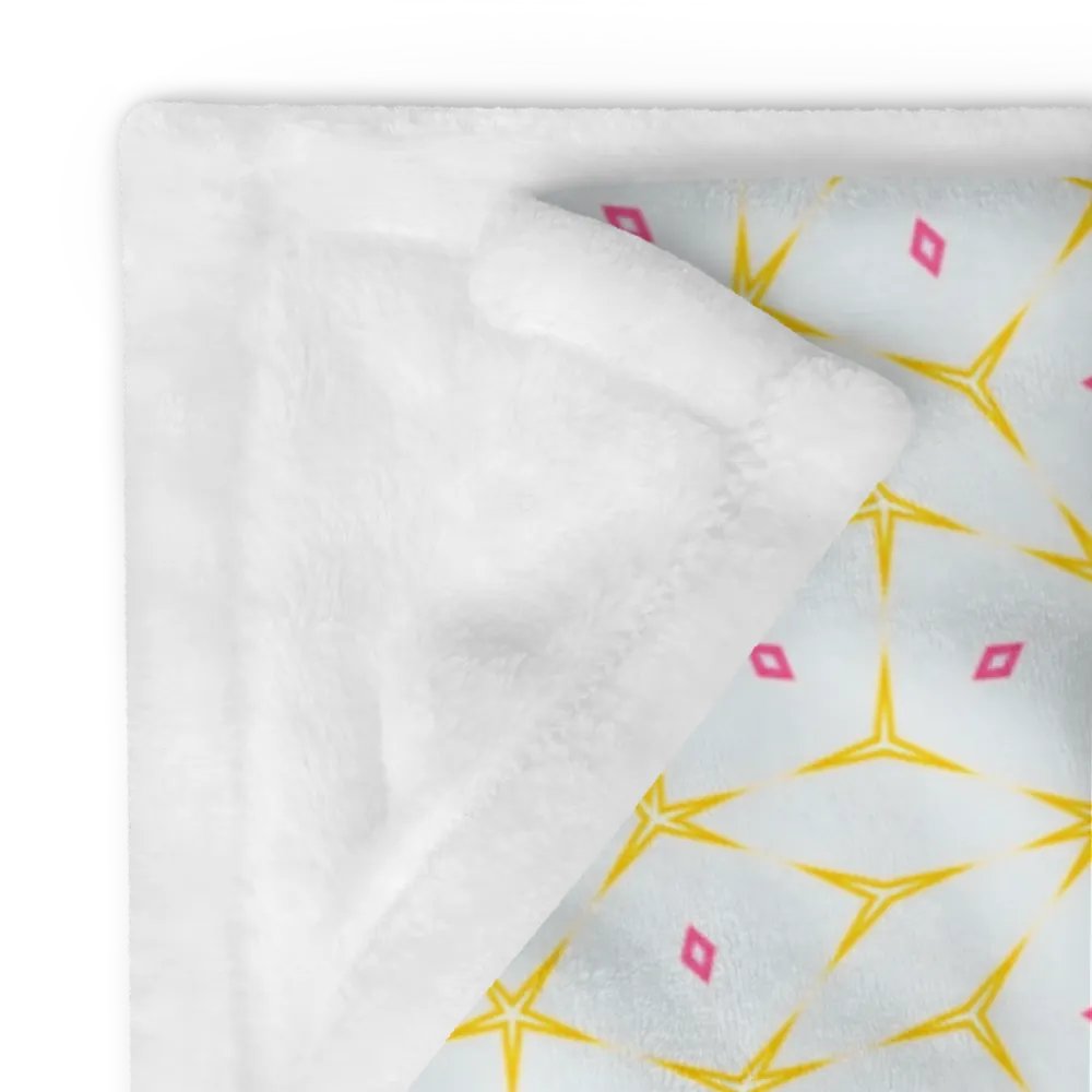Yellow & Pink Octagonal Diamond Throw Blanket product image (12)